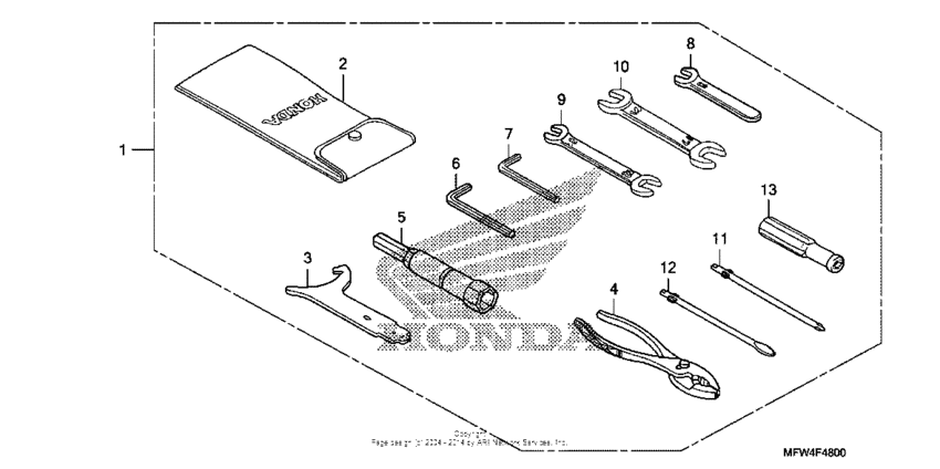 VT1300CS (ABS) Инструмент