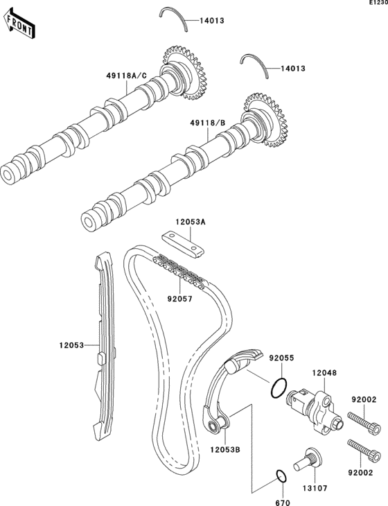 ZX750 Распред вал