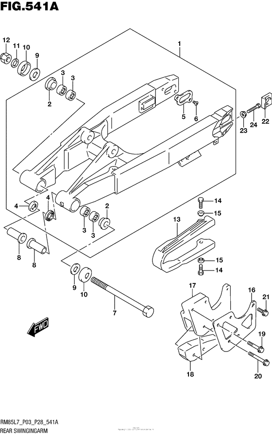 Rear Swingingarm (Rm85L7 P03)