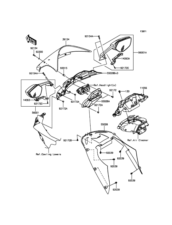 ZX1000 Обтекатели