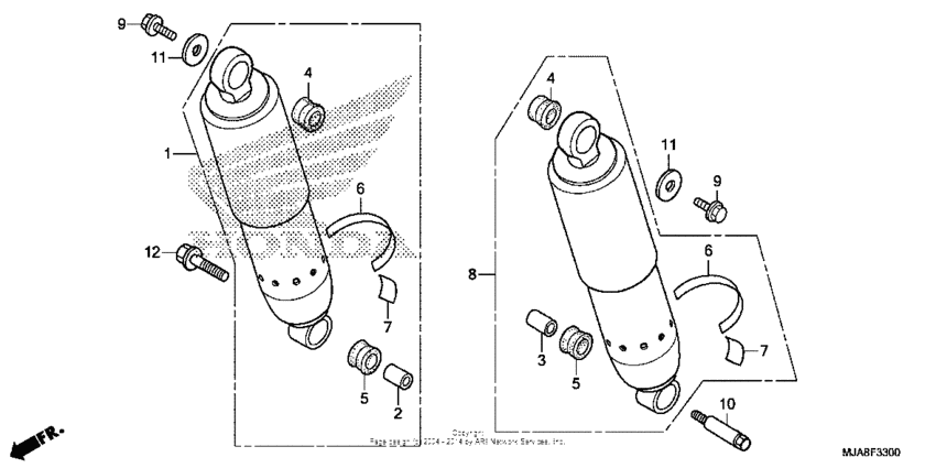 Rear shock absorber (1)