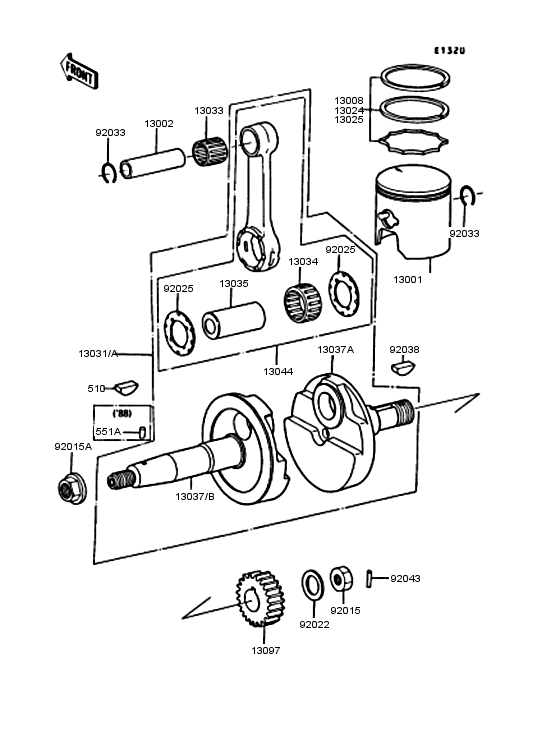 Crankshaft/piston