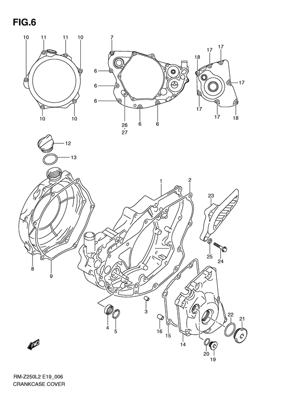Crankcase cover ass`y  (v