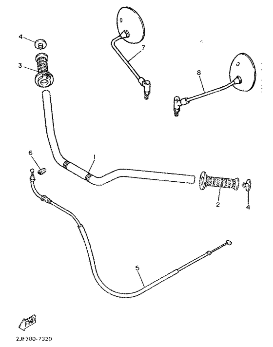 Steering handle. cable
