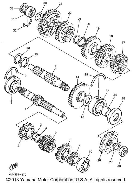 YZF600RKC Трансмиссия