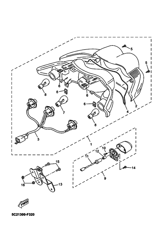 Taillight unit ass`y