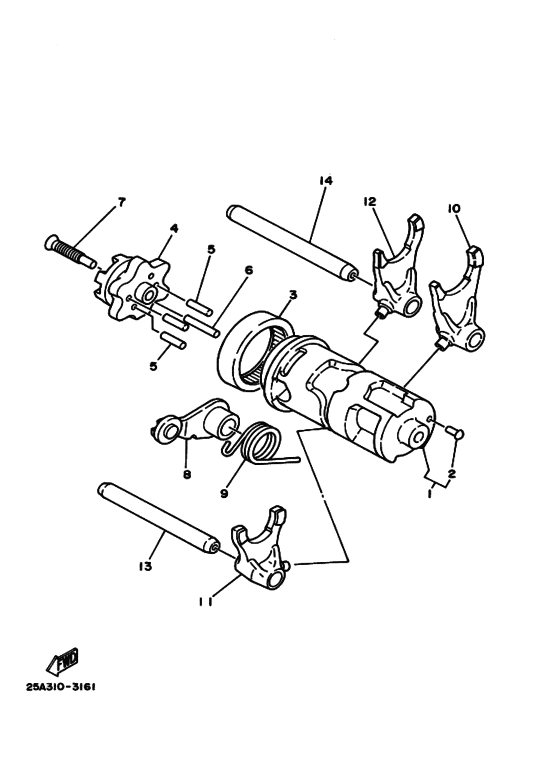 Shift cam & fork