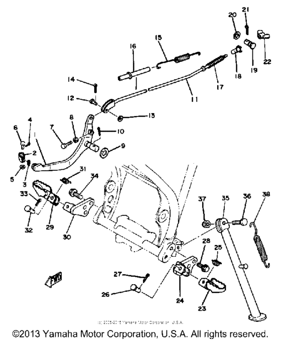 TT250H Stand - footrest
