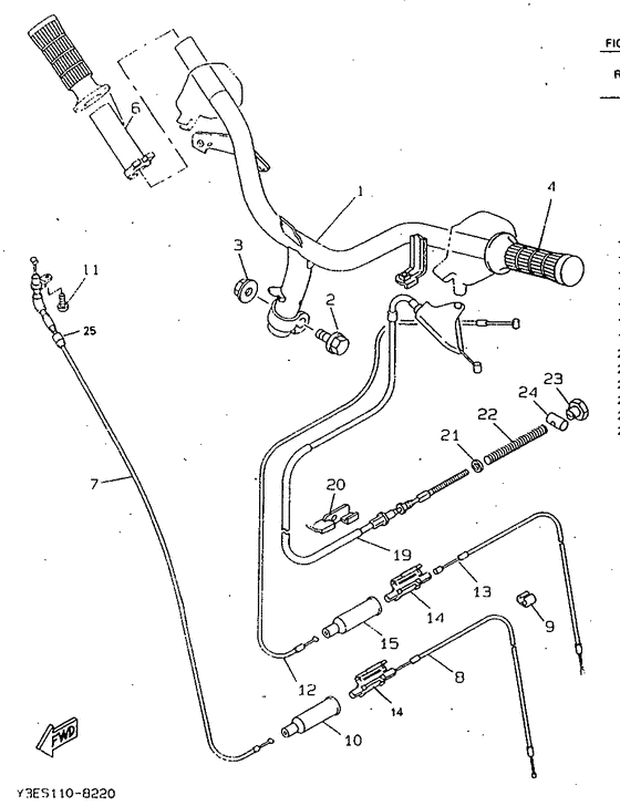 Steering handle. cable