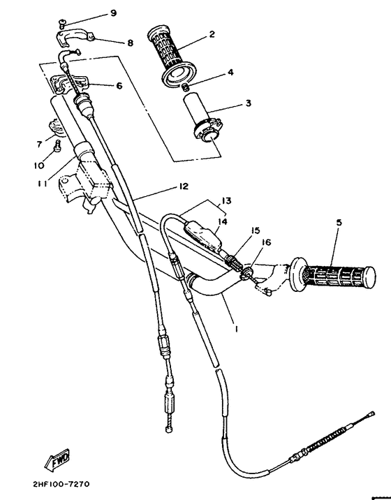 Steering handle. cable