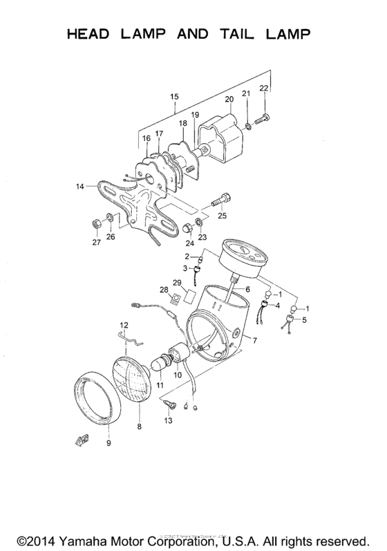 Head lamp - tail lamp