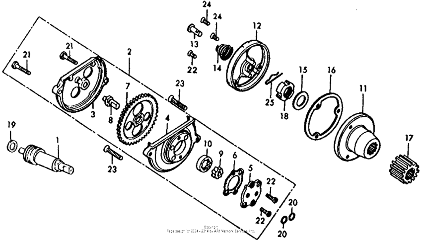 Oil pump + oil filter rotor