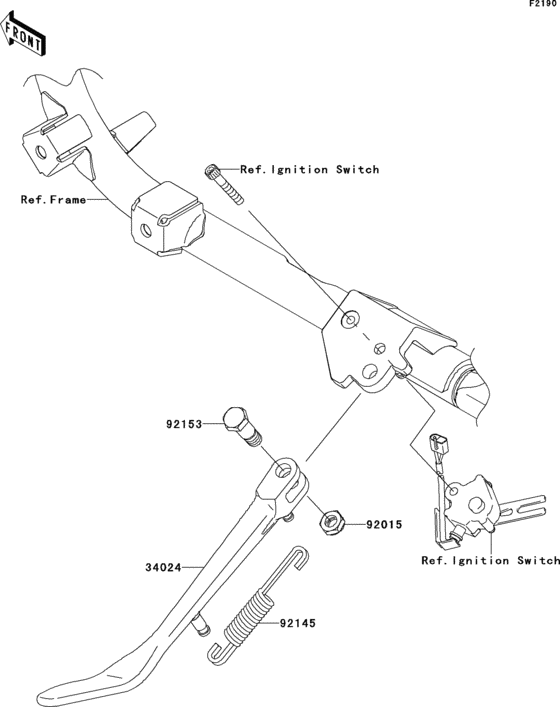 VN900 Подножка