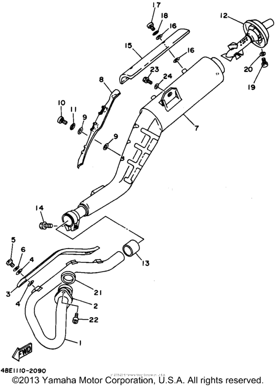 XT225GC Выхлопная система