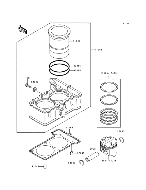 EX250 Цилиндр / поршень