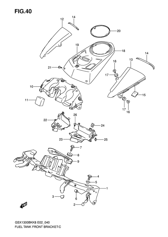 Топливный бак front bracket