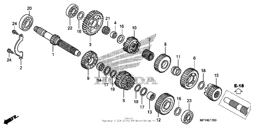 VT1300CR (ABS) Трансмиссия
