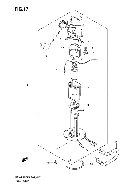 GSX-R750 Топливный насос