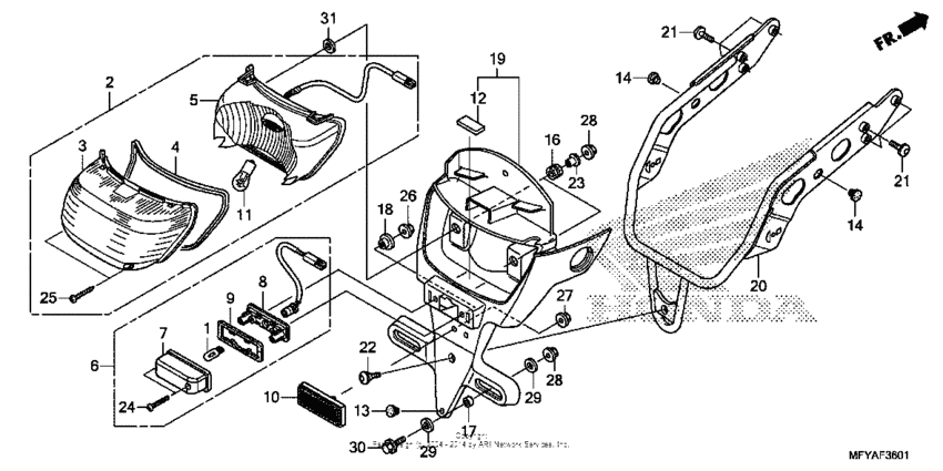 Taillight + license light (2)