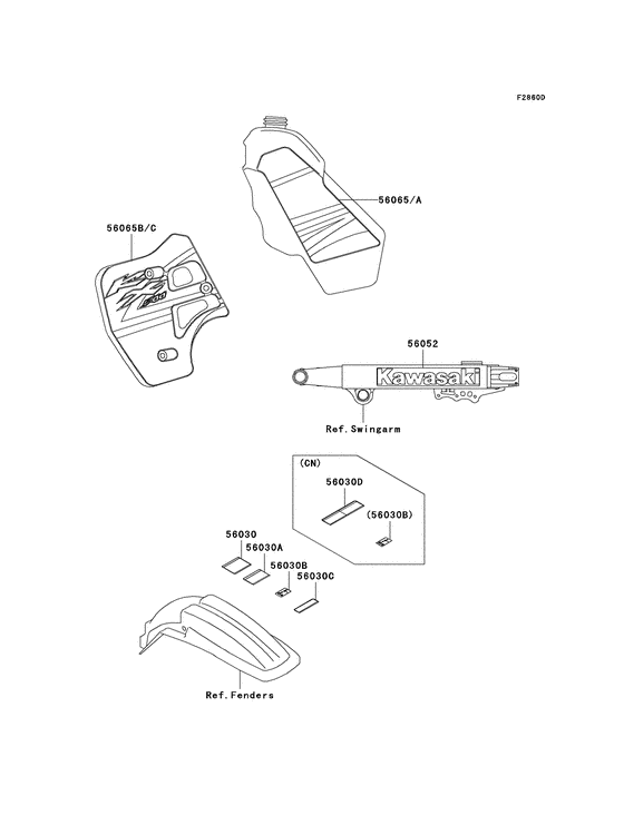 KX500 Наклейки
