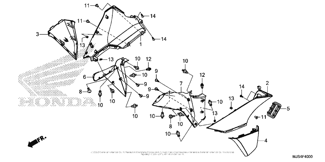 NC700J (DCT) Боковые обтекатели