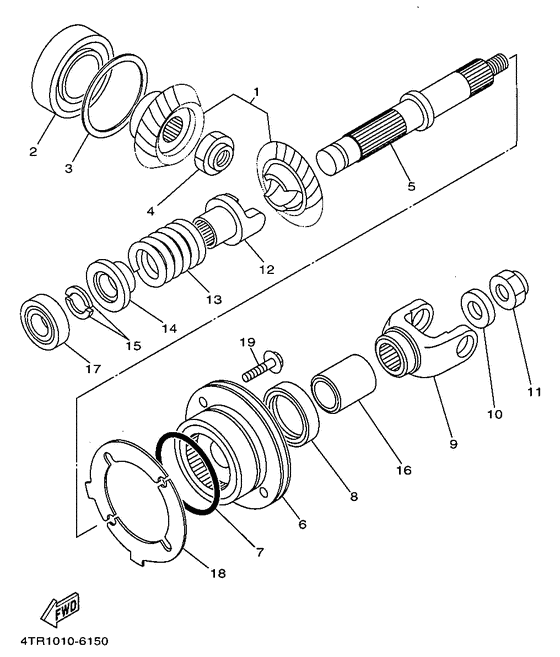 XVS650 Промежуточный ведущий вал
