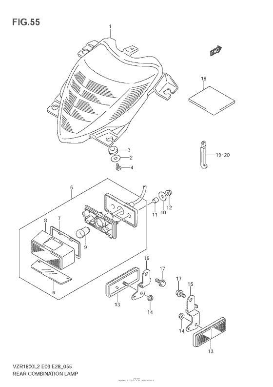 Rear Combination Lamp (Vzr1800 L2 E28)