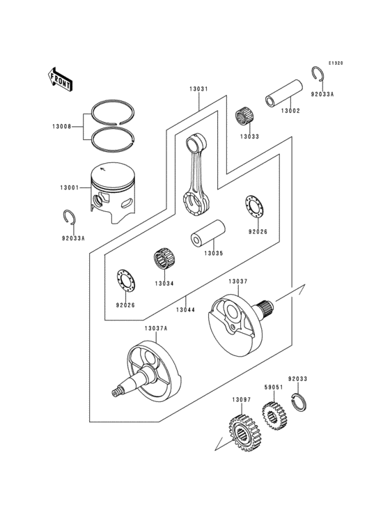 Crankshaft/piston