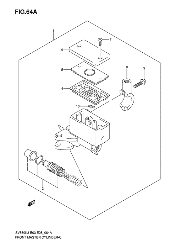SV650 Передний тормозной цилиндр