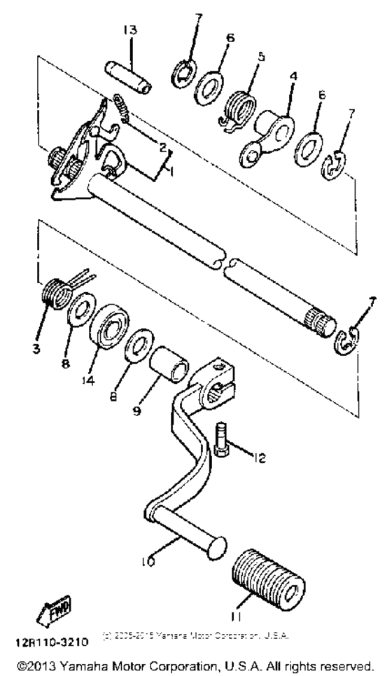 Shift shaft pedal