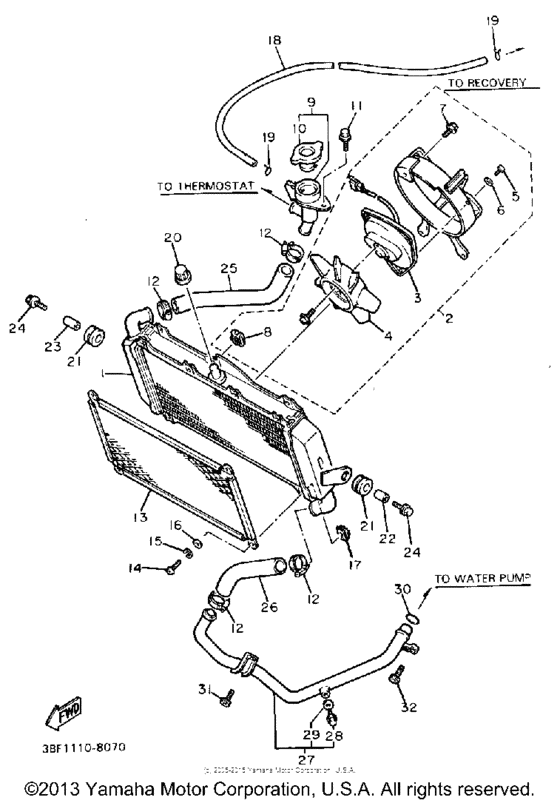 FZR400W Radiator-hose
