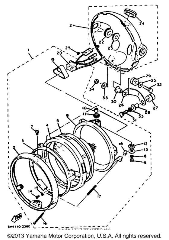 XS650SK Фара
