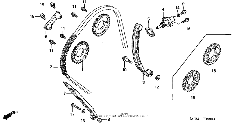 Cam chain + tensioner