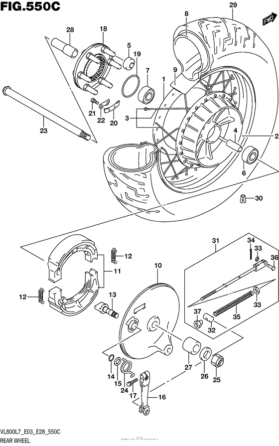 Rear Wheel (Vl800L7 E33)