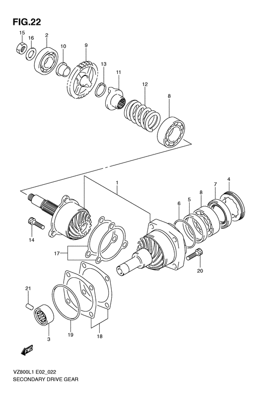 Secondary drive gear