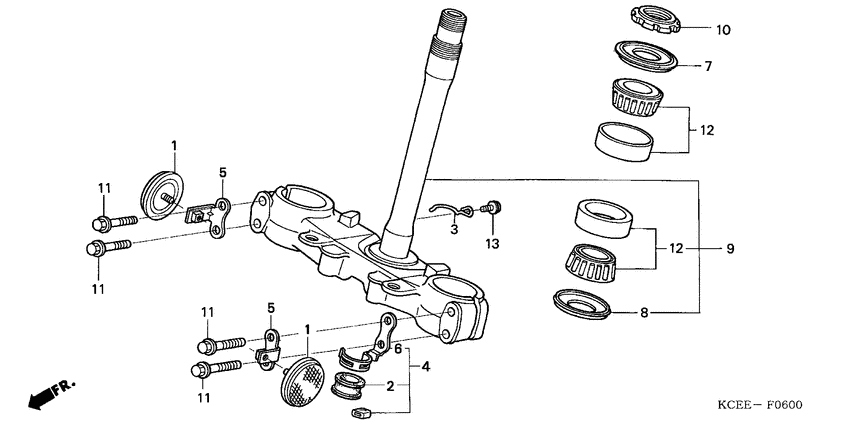 XR250R Траверса нижняя