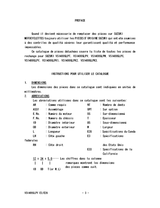 VS1400 Catalog preface