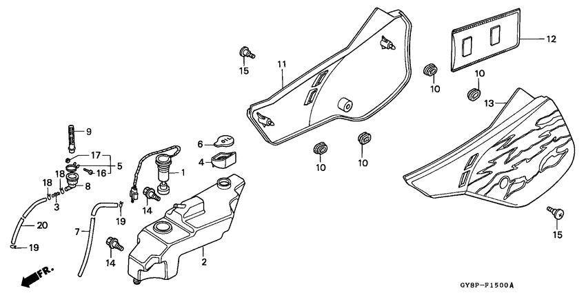 Side cover/oil tank