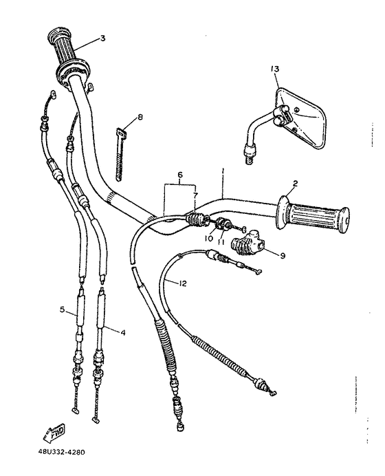 Steering handle. cable