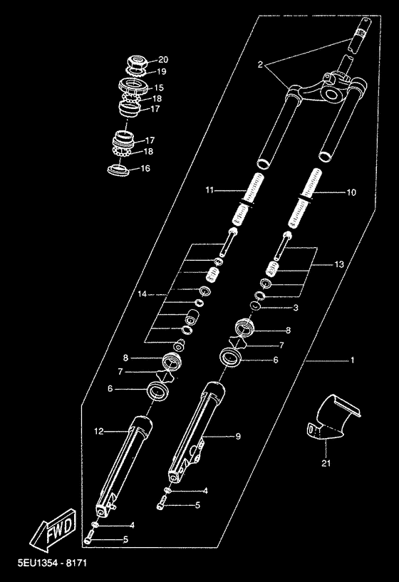 YH50 Передняя вилка