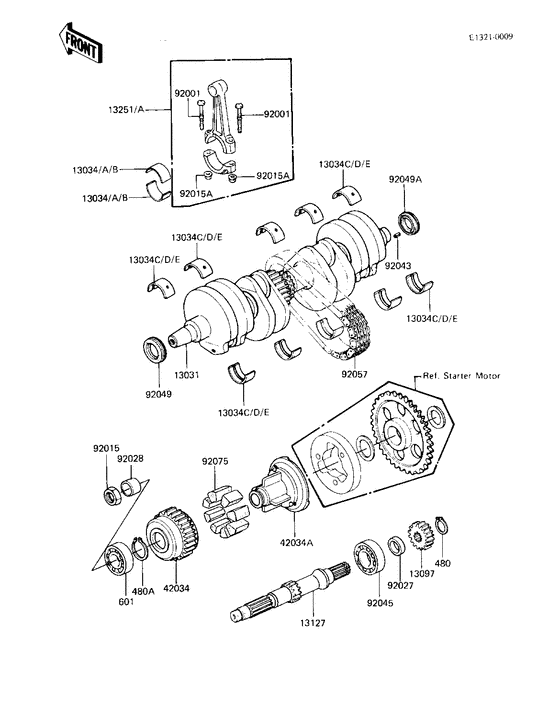 Crankshaft/secondary shaft