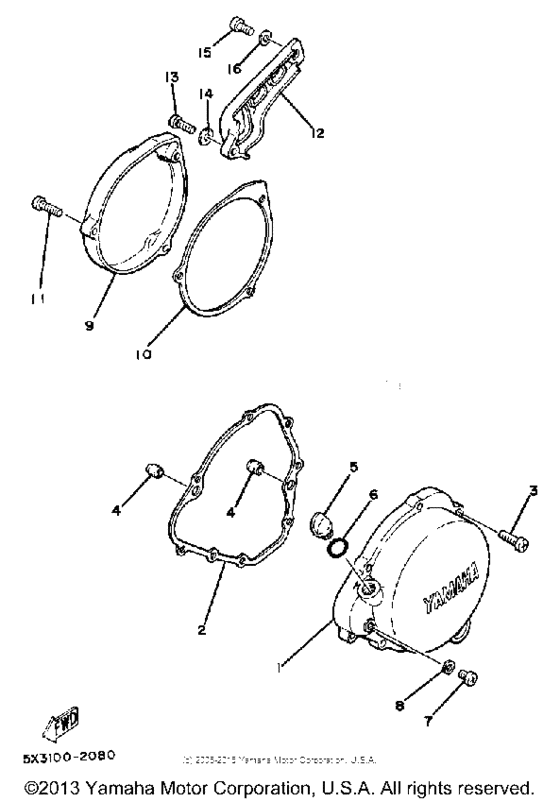 YZ100J Боковые крышки