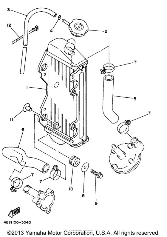 YZ80J1 Радиатор и Патрубки