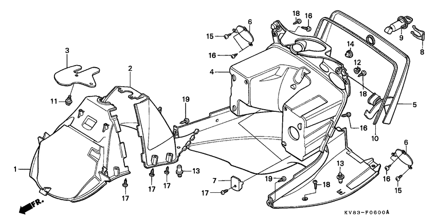 Front fender/leg shield