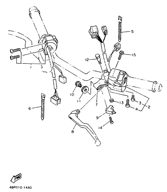 XJ600S Handle switch. lever