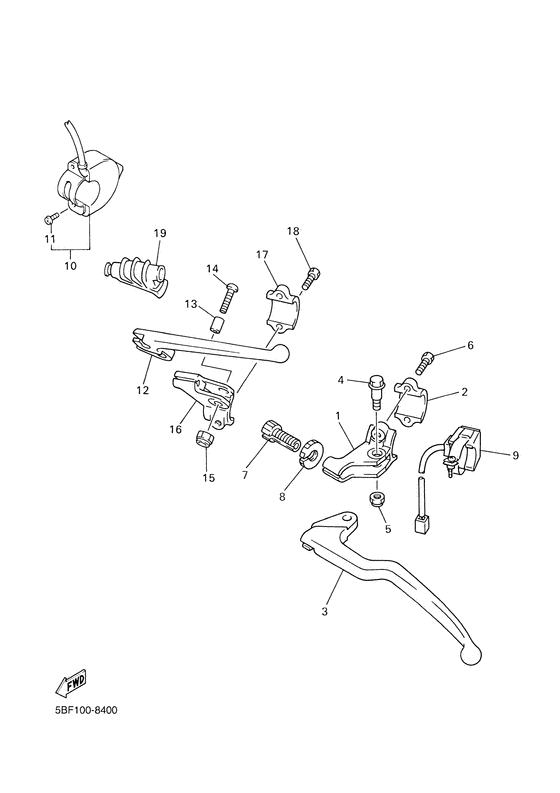 Handle switch. lever