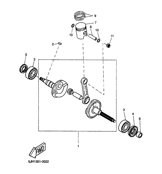 CW50 Коленчатый вал и Поршень