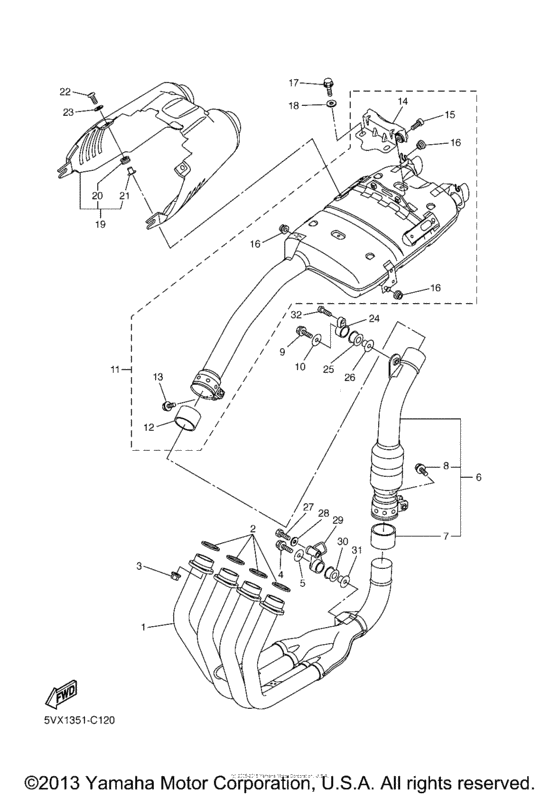 FZ6STC Выхлопная система
