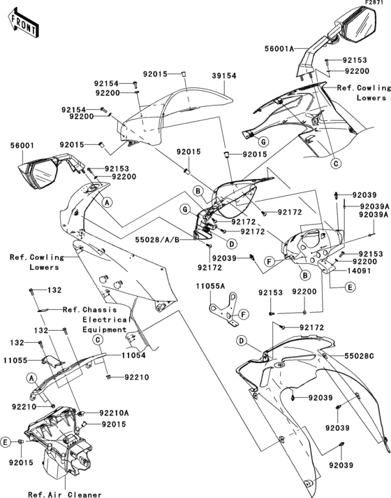 ZX1000 Обтекатели