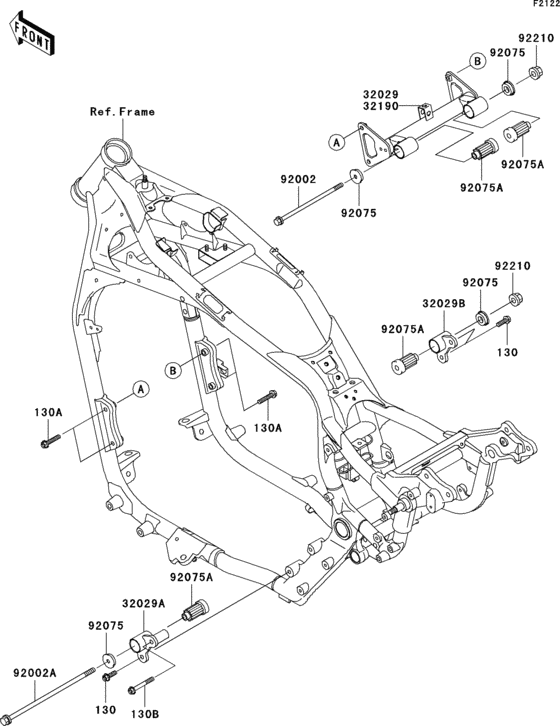 VN1500 Крепление двигателя